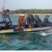 Maritime patrol team conducting surveillance operation in Liberian waters to combat illegal fishing