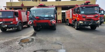 New airport fire engine and maintenance equipment at Roberts International Airport to improve aviation safety in Liberia