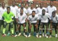 Jubilee FC players pose before a match as the club faces relegation following LFA ruling