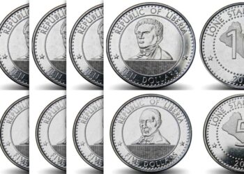 Liberian dollar coins showing denominations used in everyday transactions under new Central Bank policy