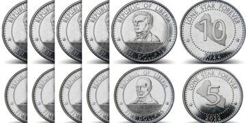 Liberian dollar coins showing denominations used in everyday transactions under new Central Bank policy