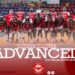 Mighty Barrolle basketball team lineup celebrating advancement to next round of Liberia Basketball Association First Division League