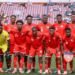 Liberia’s Lone Star national football team poses before an international match ahead of the 2027 AFCON qualifying campaign.