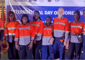 ArcelorMittal Liberia staff marking International Day of Women in Industry