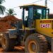 Construction activities and traffic congestion along Liberia’s Roberts International Airport Highway project.