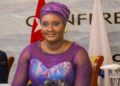 Former fisheries chief Emma Metieh Glassco during a maritime conference in Liberia