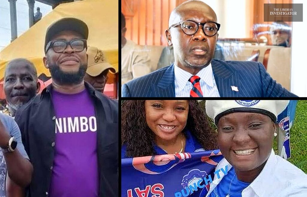 A collage showing CSA Director General Josiah Joekai, Senator Amara Konneh and images tied to Liberia’s political neutrality controversy.