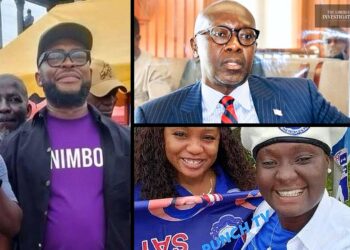 A collage showing CSA Director General Josiah Joekai, Senator Amara Konneh and images tied to Liberia’s political neutrality controversy.
