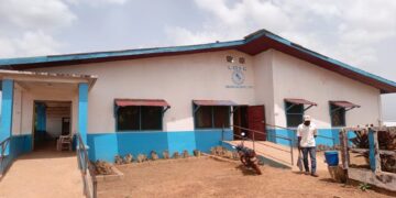 Front view of the Liberia Opportunities Industrialization Center campus in Gbarnga, Bong County ahead of the graduation of vocational students