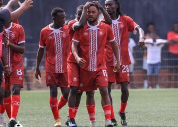 Mighty Barrolle players react during match as club faces relegation threat