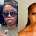 a collage of Veronica doe in dark glasses and Christina Taylor