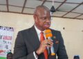 UNDP Resident Representative Aliou Mamadou Dia speaking on journalist safety in Kakata