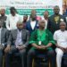 Finance Minister Augustine Ngafuan, Central Bank Governor Henry Saamoi and students attend the launch of the Liberia National Economic Student Hub at the University of Liberia.