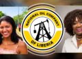 A graphic featuring former NOCAL executives and the National Oil Company of Liberia logo amid controversy over a $764,762 court payout.