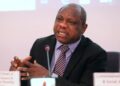 Former Liberian Finance Minister Samuel Tweah during an appearance linked to an AREPT investigation into rice subsidy funds.
