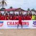 District 17 Academy players celebrate after winning the 2025-26 LFA Second Division League title in Liberia.