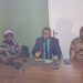 Civil society representatives speak at press conference accusing GVL of forest destruction in Liberia