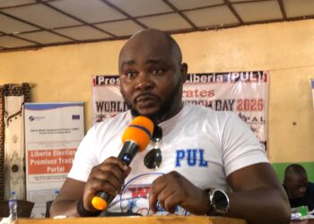 ALJA representative Peter Massaquoi speaks on press freedom concerns in Liberia