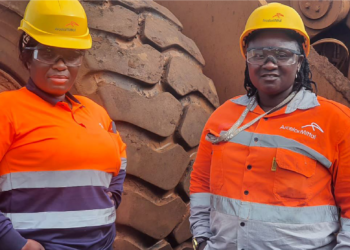 Female heavy equipment operators working at ArcelorMittal Liberia’s mining operations in Nimba County