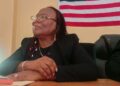 Associate Justice Cianeh Clinton-Johnson speaks during the opening of the Ninth Judicial Circuit Court term in Gbarnga, Bong County