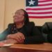 Associate Justice Cianeh Clinton-Johnson speaks during the opening of the Ninth Judicial Circuit Court term in Gbarnga, Bong County