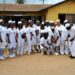 Nurses and healthcare workers celebrating International Nurses Day in Pleebo City, Maryland County