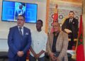 Moroccan diplomats and Liberian officials during a diplomatic engagement in Monrovia