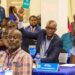 Liberia Football Association congress delegate voting during an LFA meeting