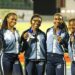 Liberian women athletes displaying silver medals at the African Senior Athletics Championships in Ghana