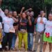 Youth participants in Bong County during a civic engagement and democratic participation campaign organized under ActionAid Liberia's Youth AHEAD Project.