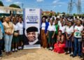 Outstanding students of Kpor Town Public School receive Academic Excellence Awards during a ceremony in Margibi County.