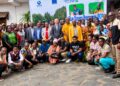Beneficiaries and stakeholders attend the closing ceremony of the Blue Oceans Program in Monrovia after six years of coastal conservation and community development efforts.