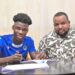 Liberian forward Emmanuel Flomo celebrates after helping Al Hilal win the Sudan Premier League Elite Stages title.