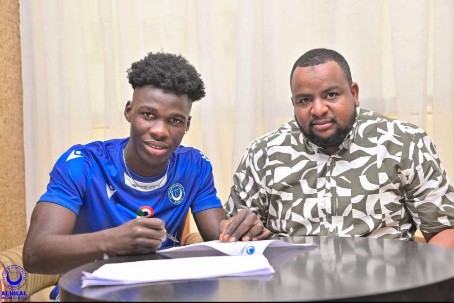 Liberian forward Emmanuel Flomo celebrates after helping Al Hilal win the Sudan Premier League Elite Stages title.