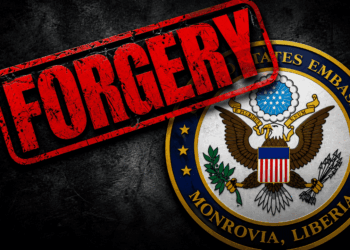 The Liberia National Police have charged two men following an investigation into an alleged forged bank statement submitted with a U.S. student visa application at the U.S. Embassy in Monrovia.