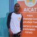 Liberian journalist and agriculture student Josiah Pailay standing at the Arava International Center for Agricultural Training in Israel.