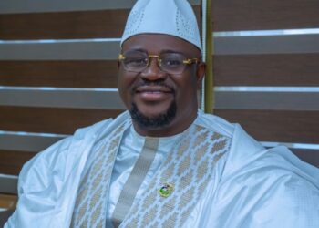 Former Ambassador-at-Large Sheikh Al-Moustapha Kouyateh during a public appearance before his dismissal from the Boakai administration.