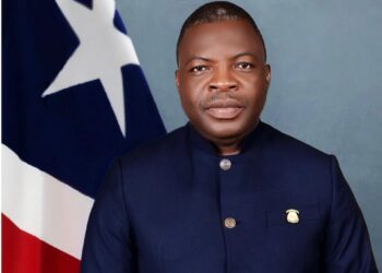 NaFAA Director General J. Cyrus Saygbe Sr. discussing fisheries transparency reforms supported by a new US$500,000 grant.