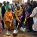 First Lady Kartumu Boakai and Church officials break ground for the new Duport Road maternity hospital in Paynesville.