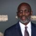 George Weah speaks during a FIFA panel discussion on combating hate speech and protecting football from discrimination.