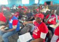 Delegates participate in the Liberia Kickball Federation Congress in Buchanan, Grand Bassa County.