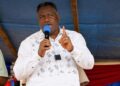 Vice President Jeremiah Kpan Koung addresses public servants during the 2026 National Public Service Day celebration in Sanniquellie, Nimba County.