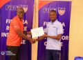 Participants attend the Liberia Football Association's referee instructor, assessor and match commissioner training program in Monrovia.