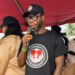 CDC stalwart Cllr. Garrison D. Yealue speaks to reporters during the party's 22nd anniversary celebration in Zwedru, Grand Gedeh County