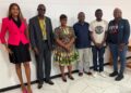 Youth and Sports Minister Cornelia Wonkerleh Kruah meets officials of the Inter-School Sports Association to discuss grassroots sports development in Liberia.