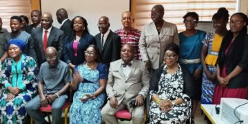 Stakeholders pose for a group photo during the validation of Liberia's proposed National Housing Authority Bill in Monrovia.