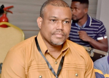 FIA Officer-in-Charge Mohammed Ali Nasser during an event focused on combating financial crimes and money laundering in Liberia.