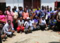 ActionAid International Secretary General Arthur Larok speaks during a dialogue with Liberian youth leaders in Monrovia.