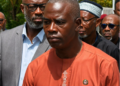 Montserrado County District 6 Representative Samuel Enders addresses a land dispute involving contested property ownership.