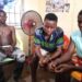 Three robbery suspects seated in custody after being charged by police in connection with a knife-point robbery case in Gbarnga, Bong County.